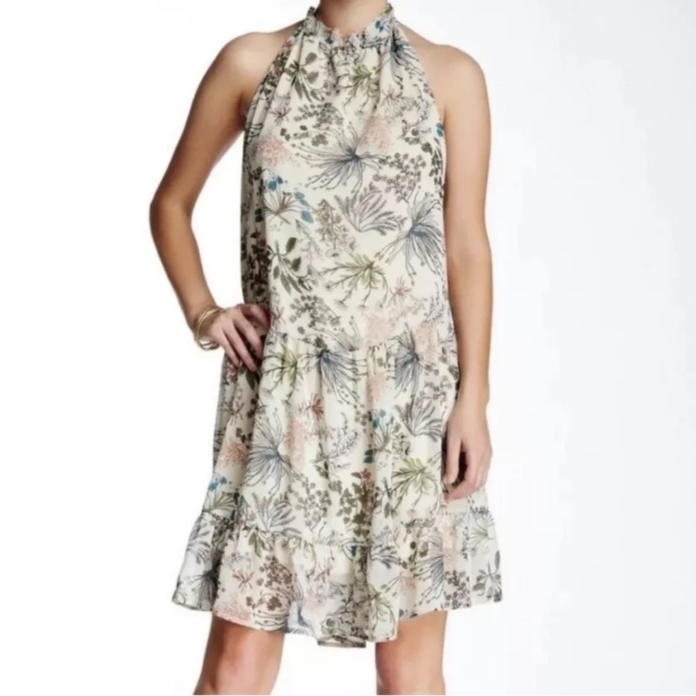 Floral Halter Open Back dress-sz M